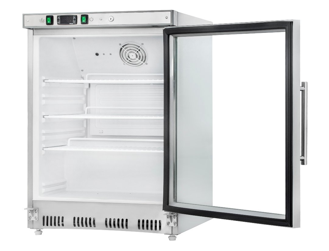 Pult alá helyezhető üvegajtós hűtőszekrény